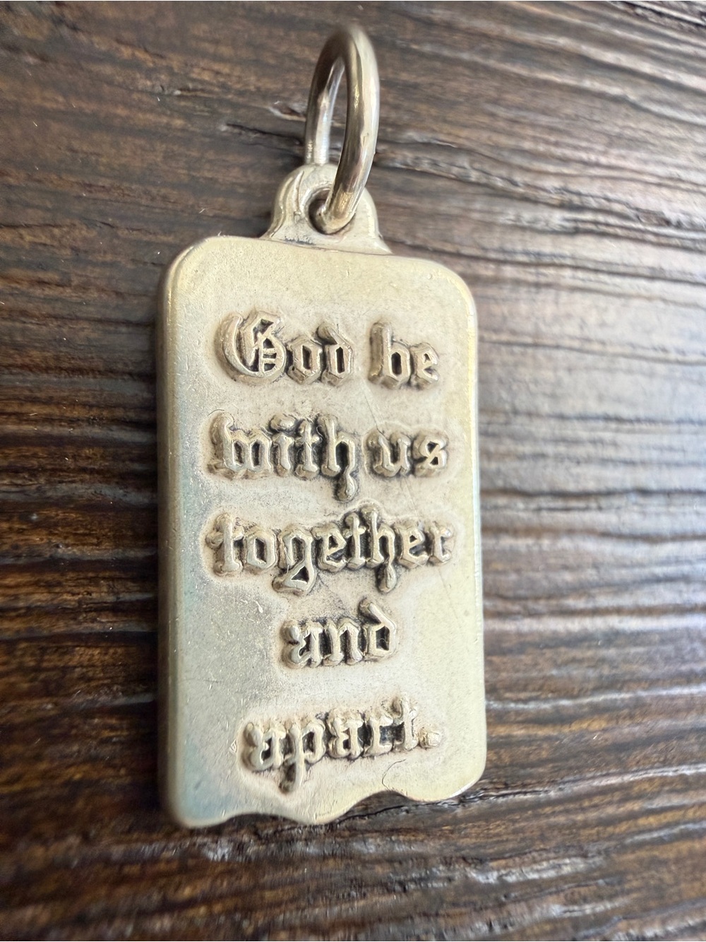 James Avery Silver Religious Engraved Pendant with Script Text